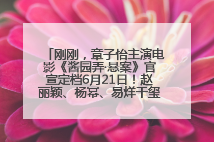 刚刚，章子怡主演电影《酱园弄·悬案》官宣定档6月21日！赵丽颖、杨幂、易烊千玺等角色海报曝光