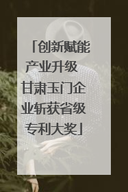 创新赋能产业升级 甘肃玉门企业斩获省级专利大奖
