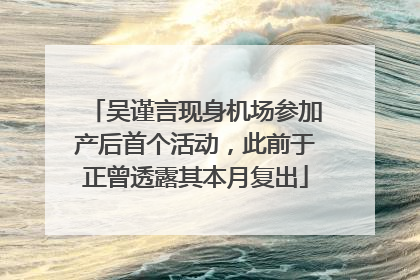 吴谨言现身机场参加产后首个活动，此前于正曾透露其本月复出
