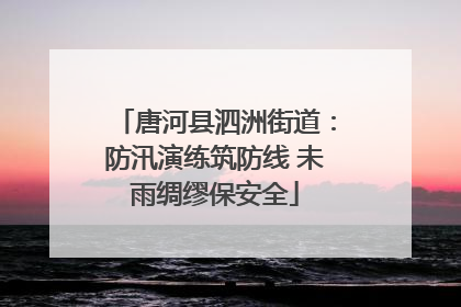 唐河县泗洲街道：防汛演练筑防线 未雨绸缪保安全