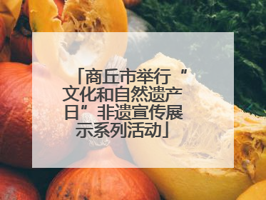 商丘市举行“文化和自然遗产日”非遗宣传展示系列活动