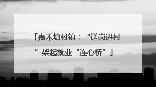 嘉禾塘村镇：“送岗进村”架起就业“连心桥”