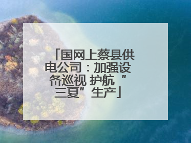 国网上蔡县供电公司：加强设备巡视 护航“三夏”生产
