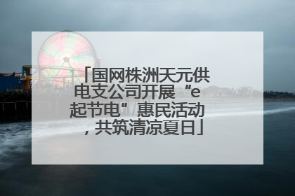 国网株洲天元供电支公司开展“e起节电”惠民活动，共筑清凉夏日