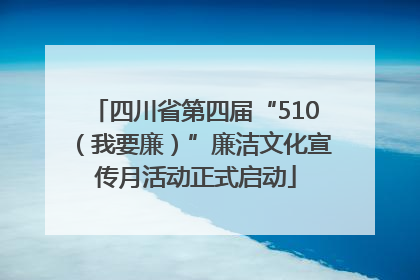 四川省第四届“510（我要廉）”廉洁文化宣传月活动正式启动