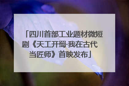 四川首部工业题材微短剧《天工开蜀·我在古代当匠师》首映发布