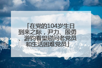 在党的104岁生日到来之际，尹力、殷勇、游钧看望慰问老党员和生活困难党员