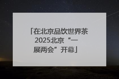 在北京品饮世界茶 2025北京“一展两会”开幕
