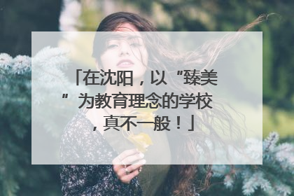 在沈阳，以“臻美”为教育理念的学校，真不一般！