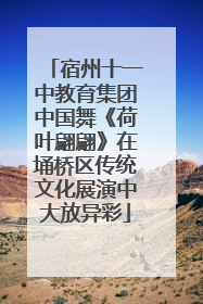 宿州十一中教育集团中国舞《荷叶翩翩》在埇桥区传统文化展演中大放异彩