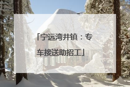 宁远湾井镇：专车接送助招工