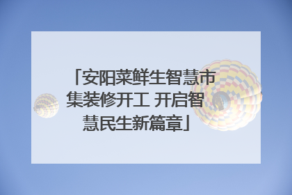 安阳菜鲜生智慧市集装修开工 开启智慧民生新篇章