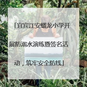 宜宾江安蟠龙小学开展防溺水演练暨签名活动，筑牢安全防线