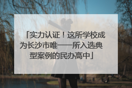 实力认证！这所学校成为长沙市唯一一所入选典型案例的民办高中