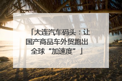 大连汽车码头：让国产商品车外贸跑出全球“加速度”