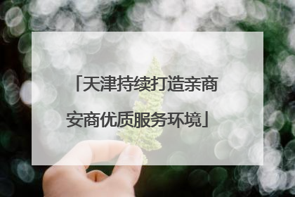 天津持续打造亲商安商优质服务环境