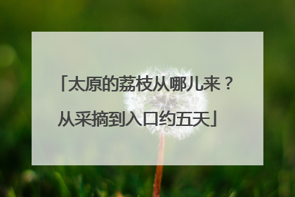 太原的荔枝从哪儿来？从采摘到入口约五天