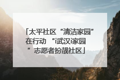 太平社区“清洁家园”在行动 “i武汉i家园”志愿者扮靓社区