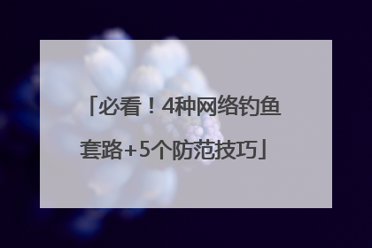 必看！4种网络钓鱼套路+5个防范技巧