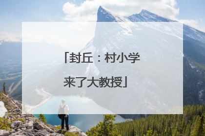 封丘：村小学来了大教授