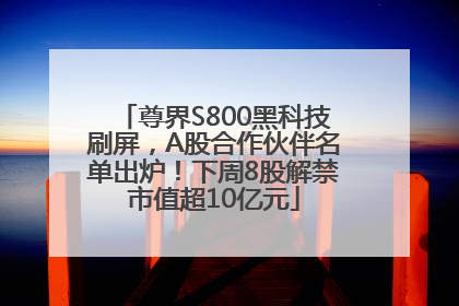 尊界S800黑科技刷屏，A股合作伙伴名单出炉！下周8股解禁市值超10亿元