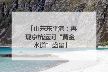 山东东平港：再现京杭运河“黄金水道”盛景