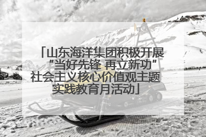山东海洋集团积极开展“当好先锋 再立新功”社会主义核心价值观主题实践教育月活动