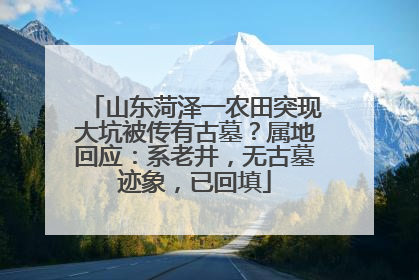 山东菏泽一农田突现大坑被传有古墓？属地回应：系老井，无古墓迹象，已回填