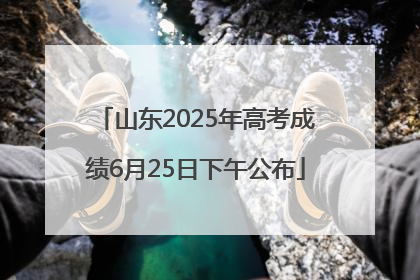 山东2025年高考成绩6月25日下午公布