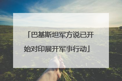 巴基斯坦军方说已开始对印展开军事行动