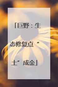 巨野：生态修复点“土”成金