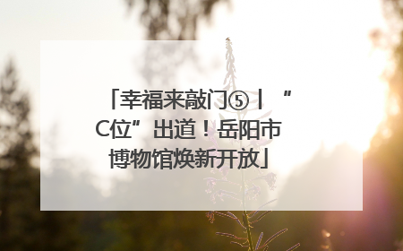 幸福来敲门⑤丨“C位”出道！岳阳市博物馆焕新开放