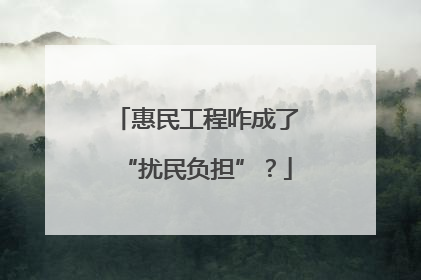 惠民工程咋成了“扰民负担”？