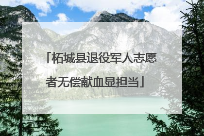 柘城县退役军人志愿者无偿献血显担当