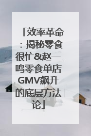 效率革命：揭秘零食很忙&赵一鸣零食单店GMV飙升的底层方法论