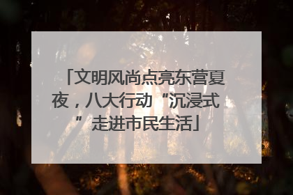 文明风尚点亮东营夏夜，八大行动“沉浸式”走进市民生活