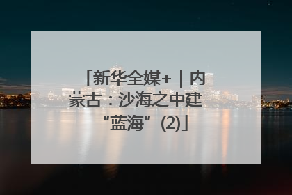 新华全媒+｜内蒙古：沙海之中建“蓝海”(2)