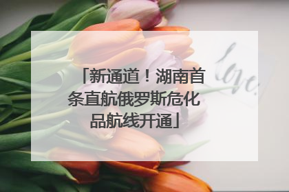 新通道！湖南首条直航俄罗斯危化品航线开通