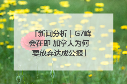 新闻分析｜G7峰会在即 加拿大为何要放弃达成公报