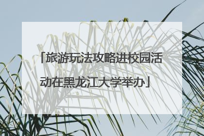 旅游玩法攻略进校园活动在黑龙江大学举办