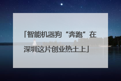智能机器狗“奔跑”在深圳这片创业热土上