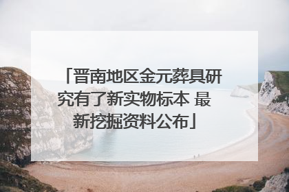 晋南地区金元葬具研究有了新实物标本 最新挖掘资料公布