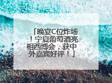 晚宴C位炸场！宁夏葡萄酒亮相西博会，获中外嘉宾好评！