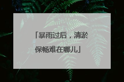 暴雨过后，清淤保畅难在哪儿