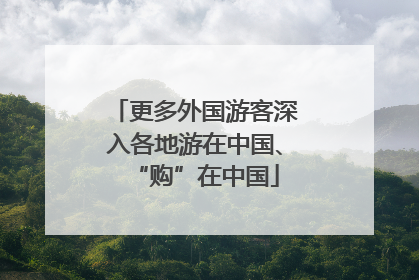 更多外国游客深入各地游在中国、“购”在中国