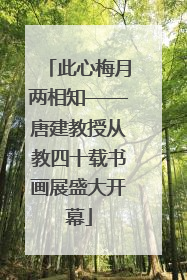 此心梅月两相知——唐建教授从教四十载书画展盛大开幕