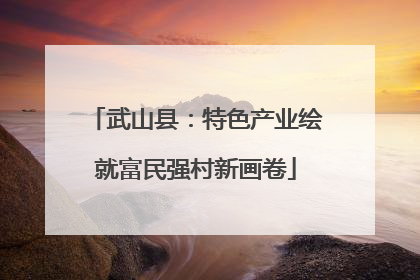 武山县：特色产业绘就富民强村新画卷