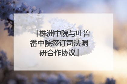 株洲中院与吐鲁番中院签订司法调研合作协议