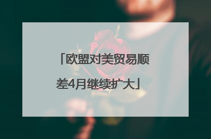 欧盟对美贸易顺差4月继续扩大