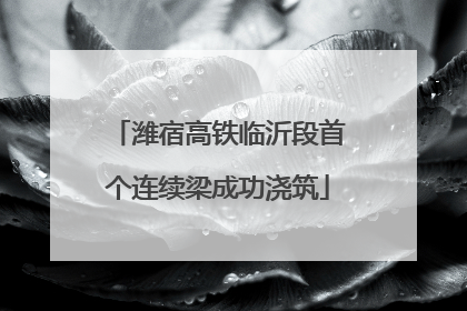 潍宿高铁临沂段首个连续梁成功浇筑